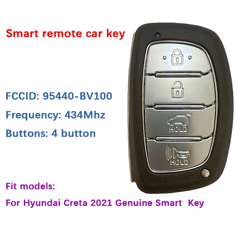 CN020170 Original 4 Button Genuine Smart Remote Key For Hyundai Creta 2021 433MHz FCCID Number 95440-BV100