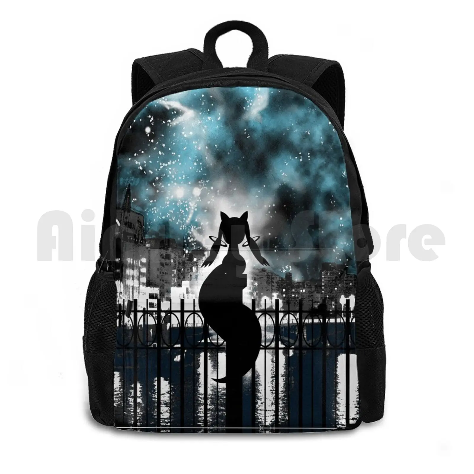 Madoka-Kyubey Outdoor Hiking Backpack Waterproof Camping Travel Madoka Kyubey Qb Kyuubey Kyube Kubey Puella Magi Madoka Magica