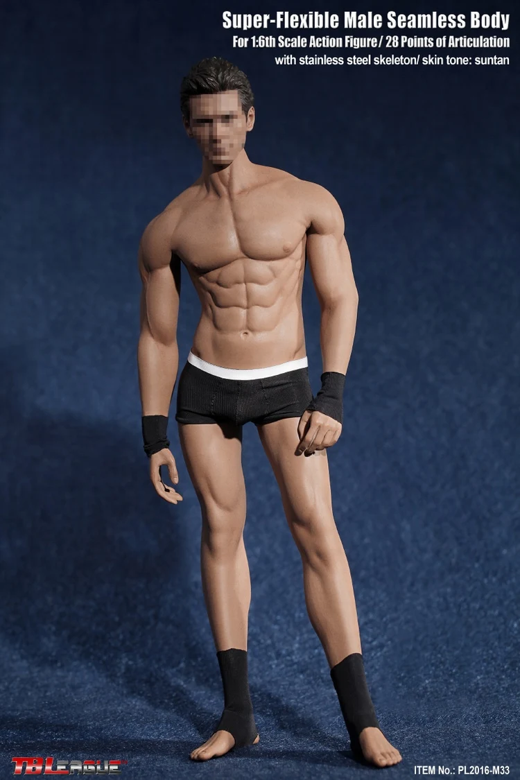 PHICEN PL2015-M33 steel-bone-encapsulated bodybuilding muscle male body 1:6 soldier's body painting model can be used as a doll