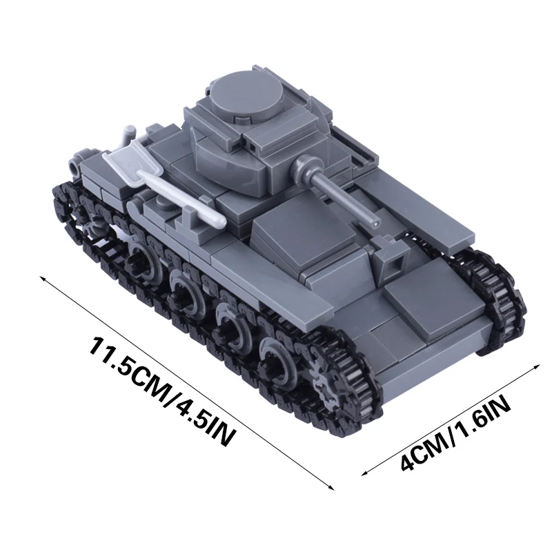 WW2 Japan Military Tank Building Blocks Soldier Figures Army Car Vehicle Cannon Weapons Accessories Bricks Children Toys Gifts