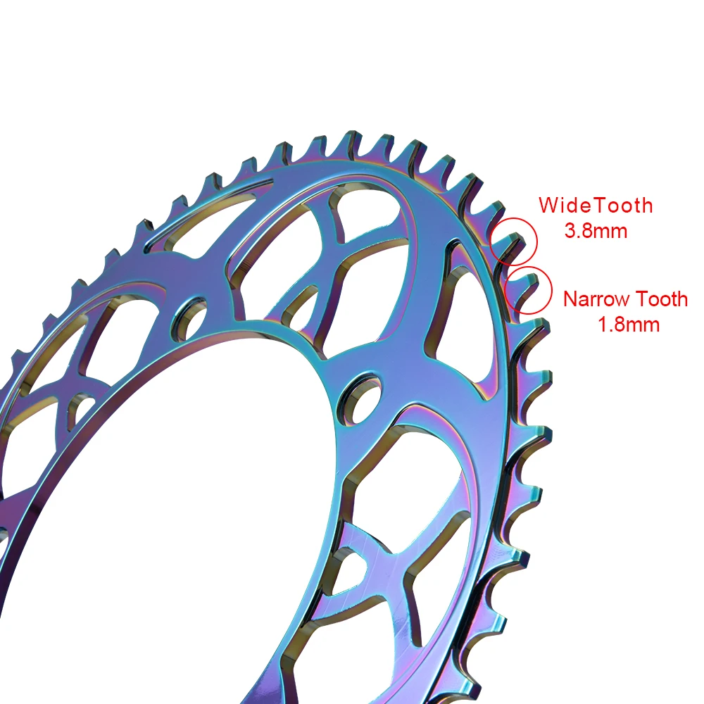 Balony 130 BCD Folding Bicycle Chainwheel Ultralight Plating Anode 53T/ 56T Rainbow Aluminum Alloy 7075 BXM Bike Crankset Tooth