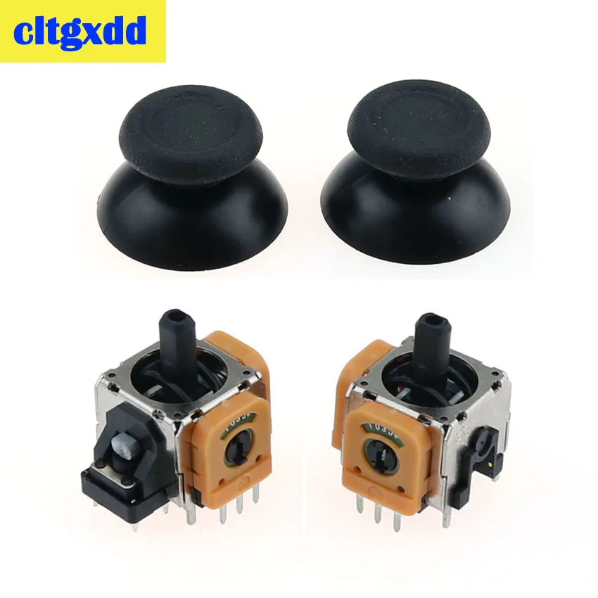 2 Pcs Game joystick 3D Analog Joystick Module Potentiometer With 2xBlack Thumbsticks Cap For Playstation 4 PS4 Pro Controller Re