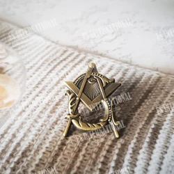 Masonic Lapel Pins Freemasonry Badge Mason Freemason BLM6 size 2.5*3.3cm Antique Exquisite simple men's business accessories