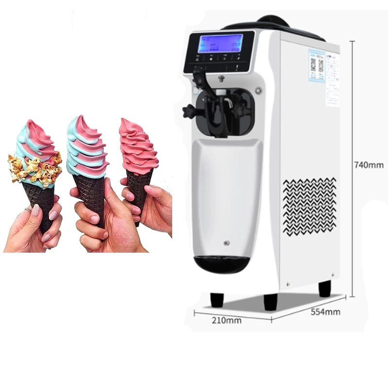 Soft Ice Cream Making Machine Ice Cream Cone Vending Ice Cream Machine Soft Serve Milk Fruit Ice Cream Maker