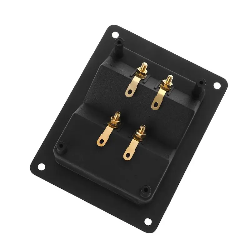 2022 New Terminal Cup Connector 266 Parts Express Binding Posts Gold Banana Jacks Recessed Bi-Amp Speaker Box Black