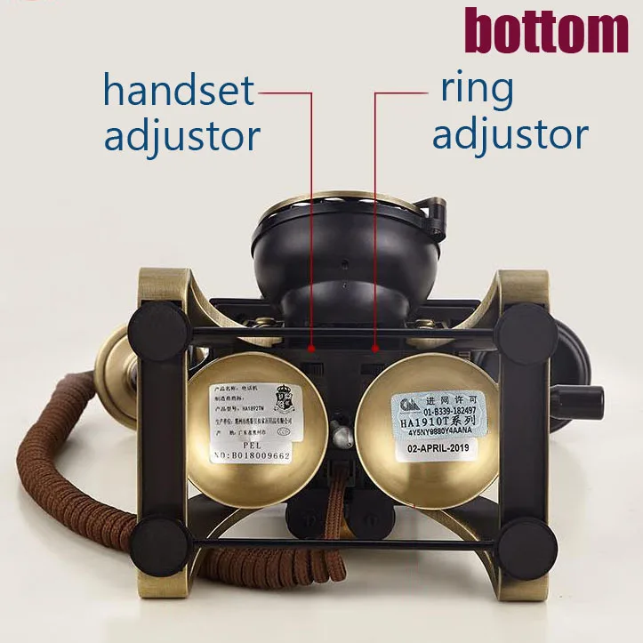 European Antique landline Telephone made of metal vintage phone home office house hotel retro fixed revolve mechanical ringtone