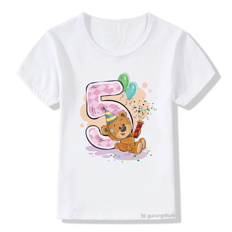 Fashion New Children Birthday Gift Clothing T Shirt Baby T-shirt Summer Tops Casual Boys and Girls T Shirts Children Clothing