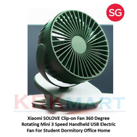 Sunshine Xiaomi SOLOVE Clip-on Fan 360 Degree Rotating Mini 3 Speed Handheld USB Electric Fan