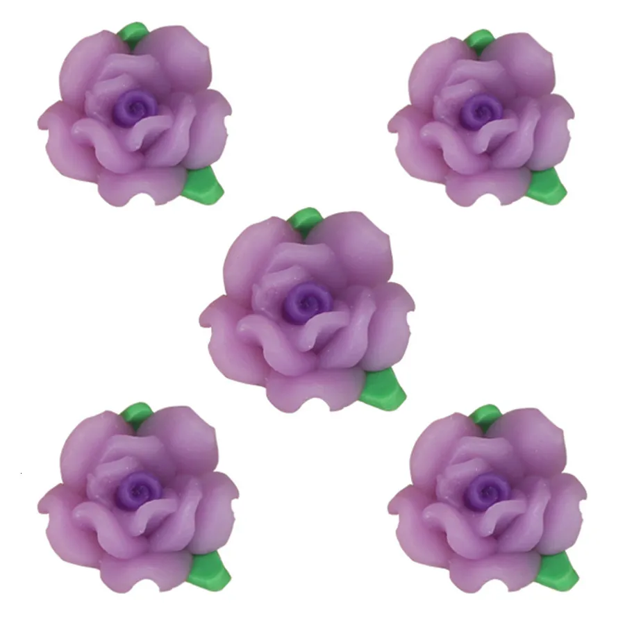 50 teile/los 15mm Bunte Nette Polymerclay Flatback Rose Blume Perlen Gemischt Für Diy Handwerk Schmuck Zeug Dekoration Zubehör – Detail 16