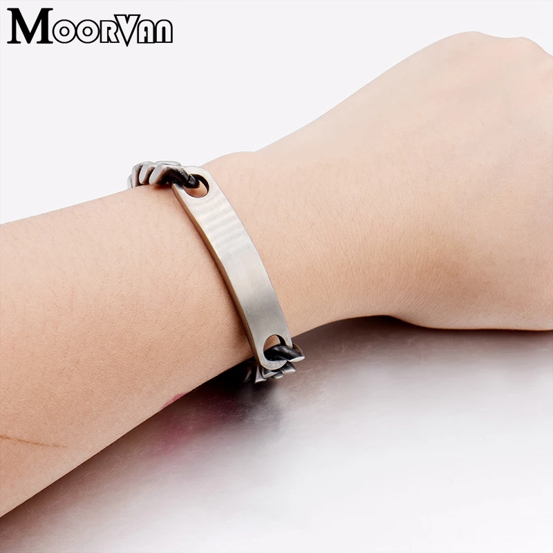 Present Jewelry Promotion Neo-Gothic Bracelet Punk Vintage Jewellery Retro,Custom ID,Stainless Steel Men Women Bracelet B411