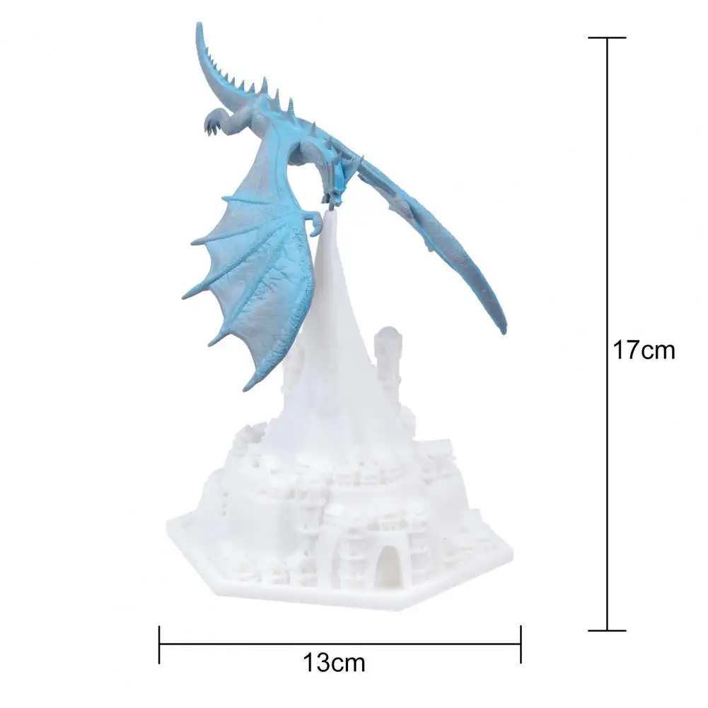 3D Print LED Fire Dragon Ice Dragon Lamps Castle Night Light Rechargeable Soft Light Home Decor ночник