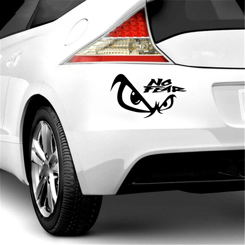 CS-1834# Vinyl Decal No Fear Car Sticker Waterproof Car Decor for Auto Truck on Bumper Rear Window Choose Size