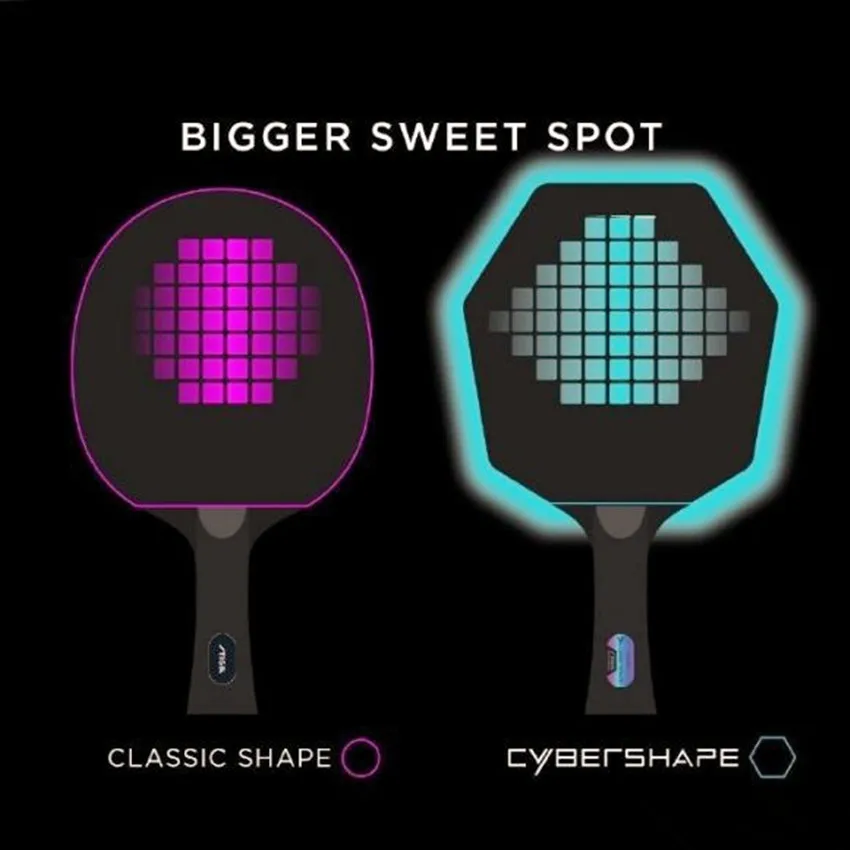 Cybershape Ebony Material Table Tennis Blade Racket Offensive Curve Hexagonal Ping Pong Blade