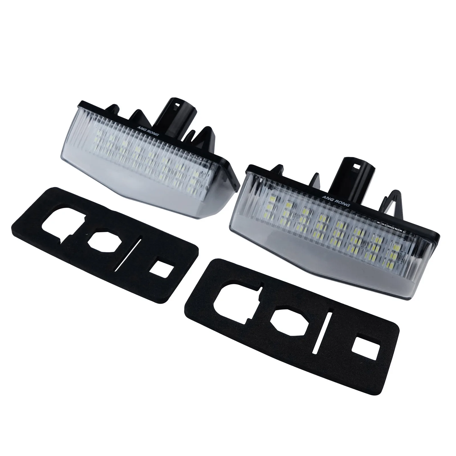 ANGRONG 2X No Error LED License Plate Light For Lexus CT200h IS300 Toyota RAV4 Prius Scion