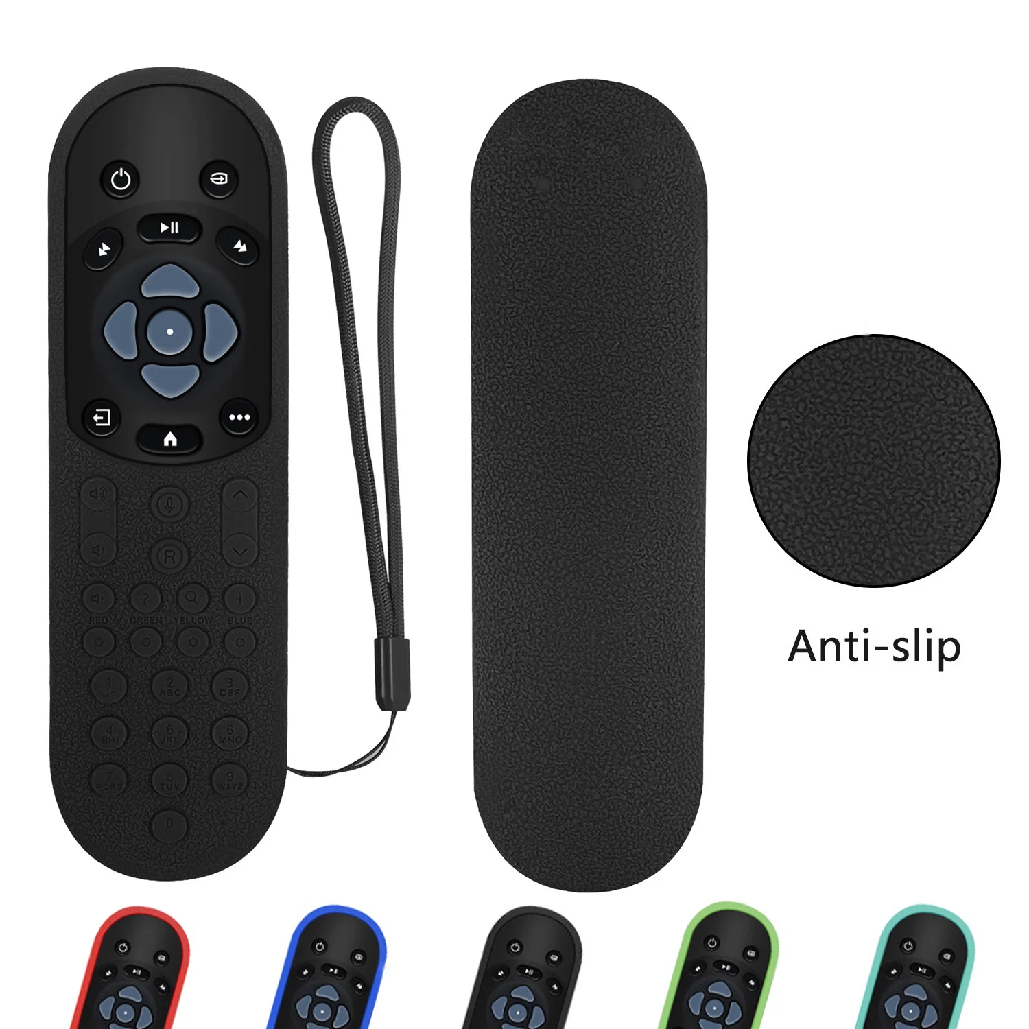 Bao Silicone Dùng Cho SKY Q2 Chống Sốc Bảo Vệ Điều Khiển Từ Xa Ốp Lưng Tương Thích Cảm Ứng Và Không Cảm Ứng Thân Thiện Với Làn Da Với tay Vòng