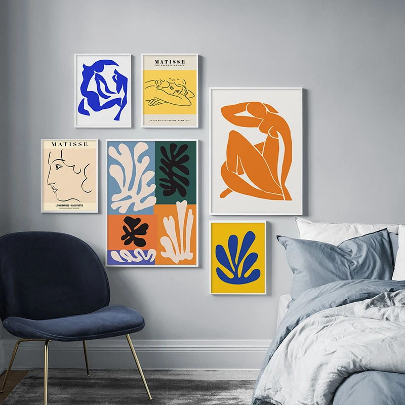 

Abstract Art Poster Henri Matisse Leaf Illustration Canvas Painting Gallery Print Wall Picture Living Room Modern Home Decor