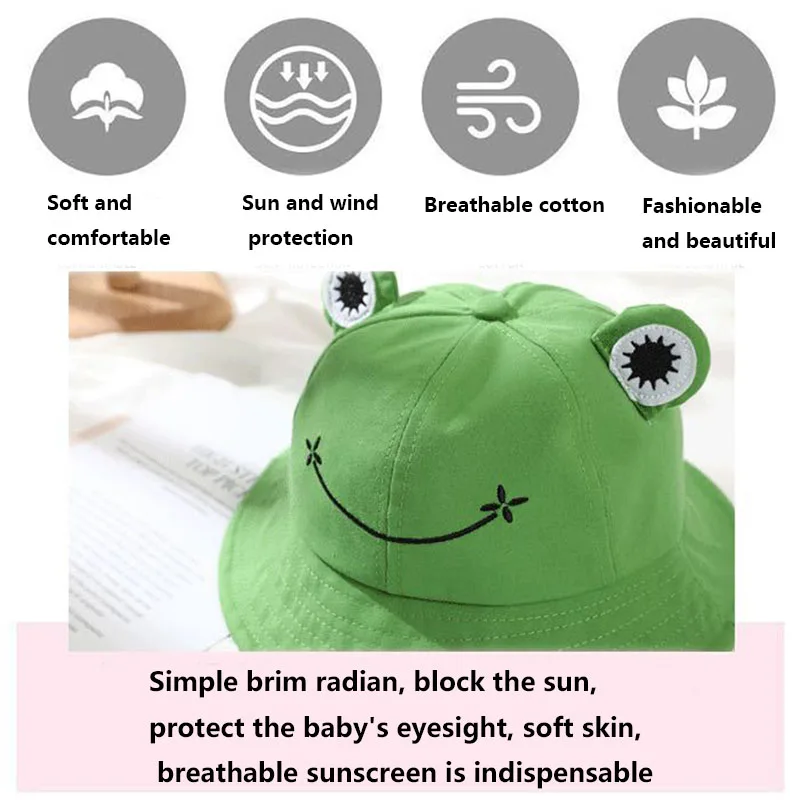 2020 New Fashion Frog Bucket Hat for Women Summer Autumn Plain Women Panama Outdoor Hiking Beach Fishing Cap Sunscreen Female