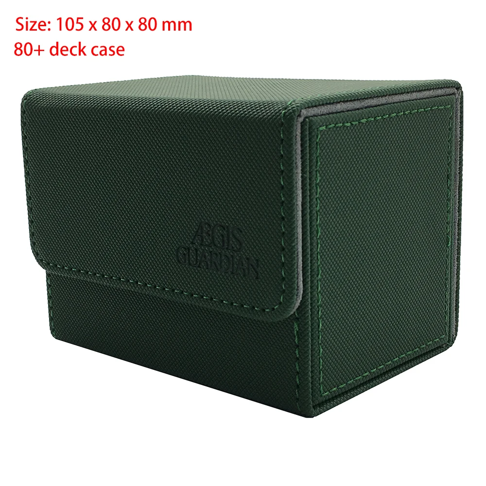 AEGIS GUARDIAN Side-Loading Card Box Deck Case for Mtg  Yugioh Card Binder Holder: Green 80+