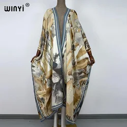 Co nowego: 2022 WINYI Women Cardigan luźna długa sukienka imprezowa, koktajlowa Boho Maxi afrykańska wakacyjna rękaw w kształcie skrzydła nietoperza wiosenna szata