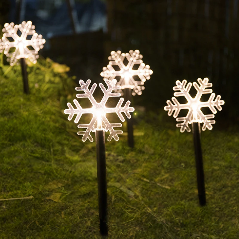 

Led Christmas Yard Decoration Ground Plug Lights Lawn Lights Christmas Lights String Snowflake Lights