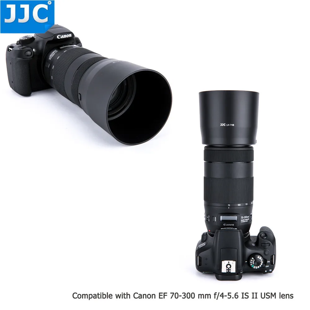 Paraluce reversibile per Canon EF 70-300mm f/4-5.6 IS II USM RF 100-400mm f/5.6-8 IS USM Lens sostituisce ET-74B con pulsante