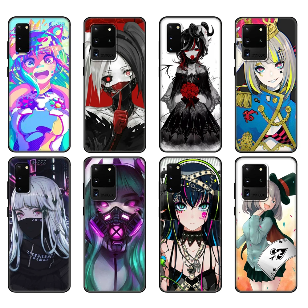 Black tpu Case For Samsung galaxy S20 /S20 PLUS/S20 ultra/S20+ /S20FE back cover anime art