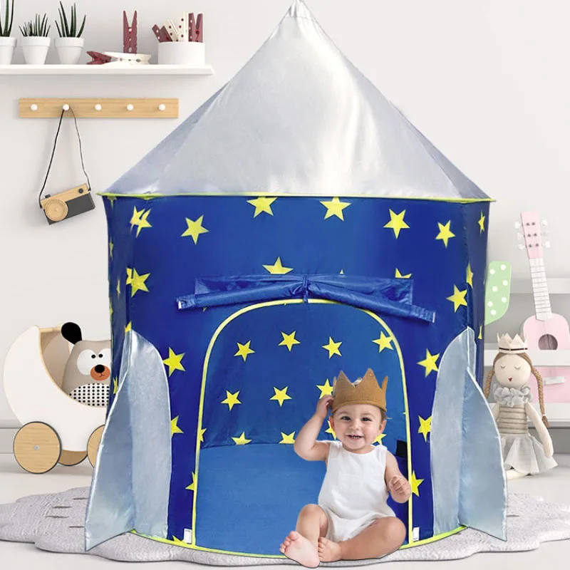 Play Tent Portable Foldable Tipi Prince Folding Tent Children Boy Cubby Play House Kids Gifts Outdoor Toy Tents Castle