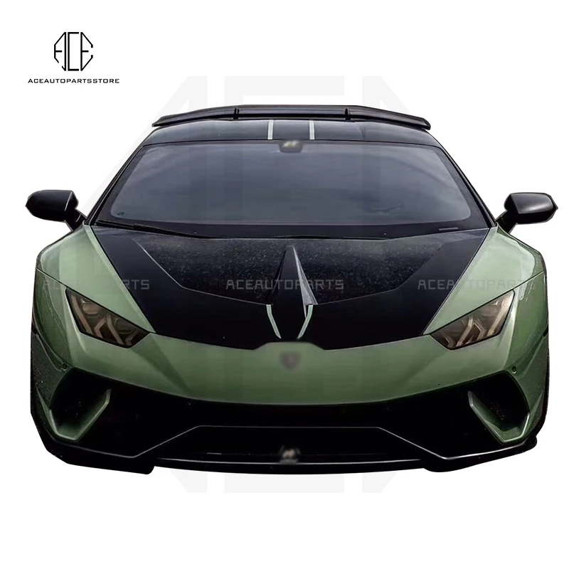 High Quality Carbon Fiber Front Engine Hood Vent Cover Fits For Lamborghini Huracan LP610 LP580 1016 Style