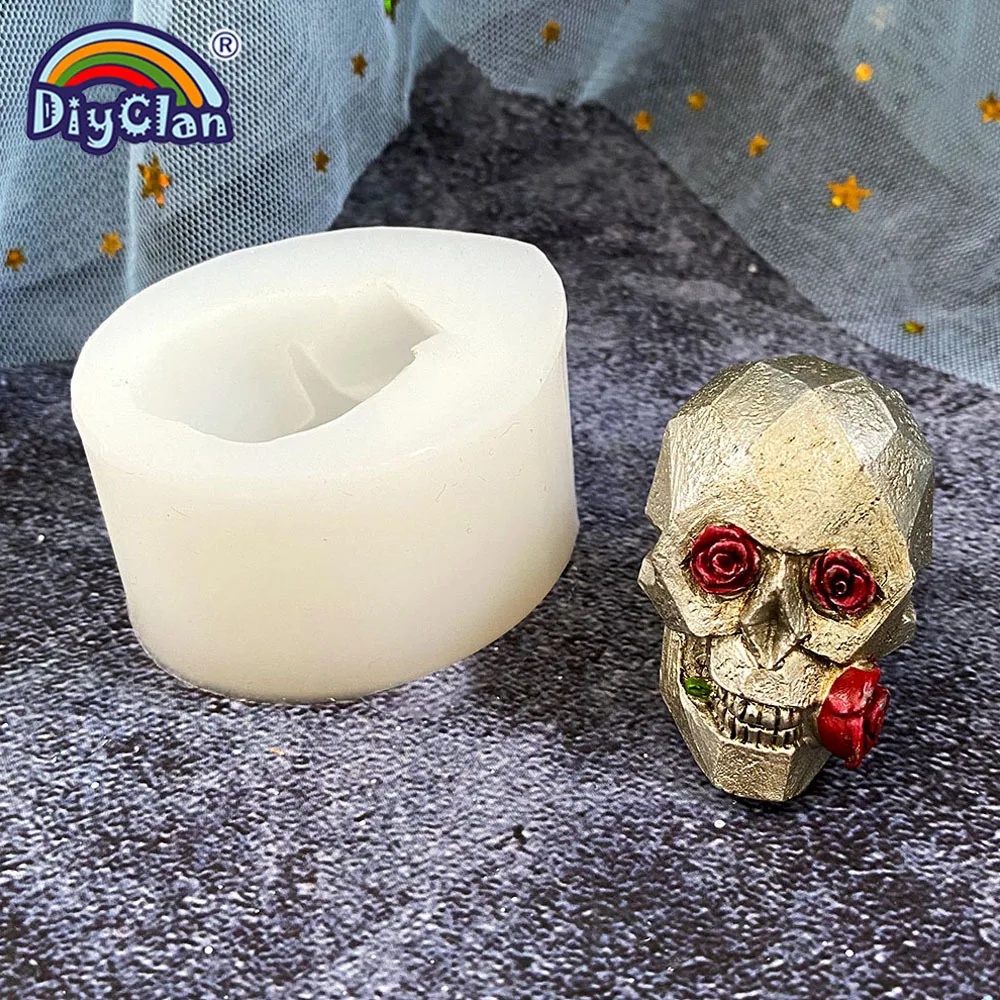 Skull Head Silicone Mold Summer Styles Halloween Fondant Cake Decorating Tools Chocolate Dessert Sugar Mousse Baking Mould