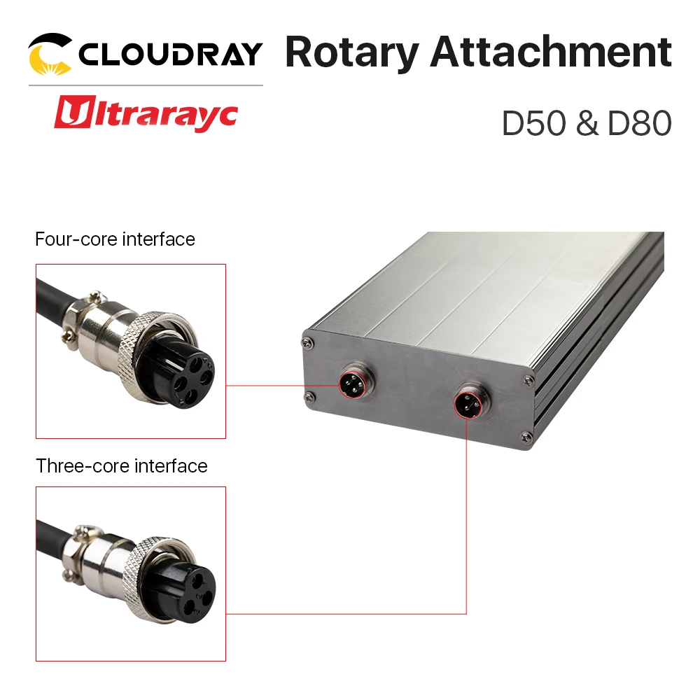 Ultrarayc Rotary Attachment D50 & D80 Rotary Gripper Fixture Chuck Claw Rotate Gig for Fiber laser marking machine