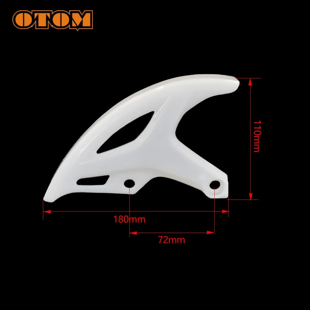 OTOM Motorcycle Rear Disk Cover White Plastic Brake Protection Shield  For HONDA CR125 CR250 CRF250R CRF250X CRF450R CRF450X