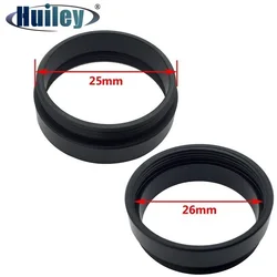 Microscope Objective Lens Adapter Female Thread 25 mm /26 mm for Nikon CFI Leica Adaptor to Male 26 mm / 25 mm for Olympus