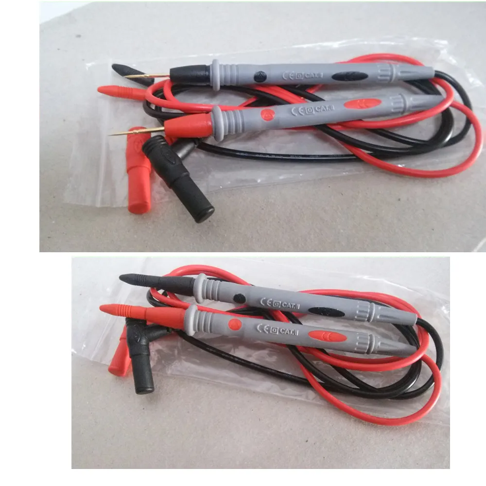 1 زوج العالمي متعدد القلم الرقمية 1000 فولت 10A رقيقة تلميح إبرة متعددة متر اختبار الرصاص التحقيق سلك القلم كابل