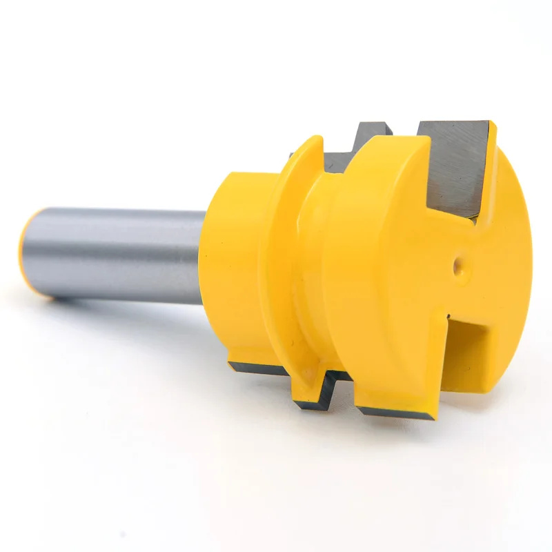 1pc Glue Joint Router Bit - Medium Reversible Woodworking Chisel Cutter Tool - 1/2"12mm Shank Tenon Cutter for Woodworking Tools
