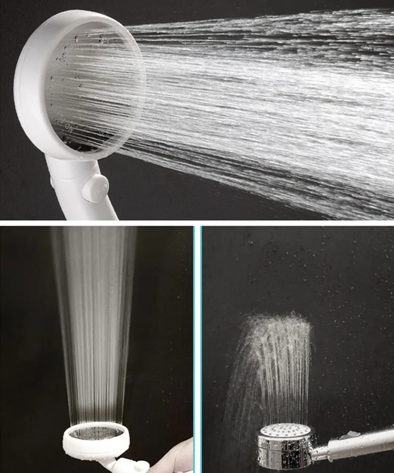 360 gradi Girevole Doccia Testa di Un Pulsante di Arresto Acqua Sprinkler tenuto in Mano Soffione Filtro Con Funzione della STAZIONE TERMALE