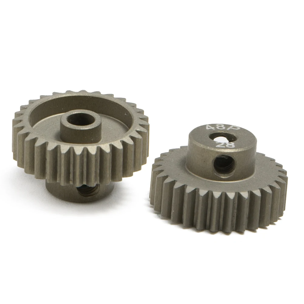 YEAHRUN 48P Metal Pinion Motor Gear 18/19/20/21/22/23/24/25/26/27/28/29/30T for 1/10 Axial SCX10 RC Model Car Motor Parts