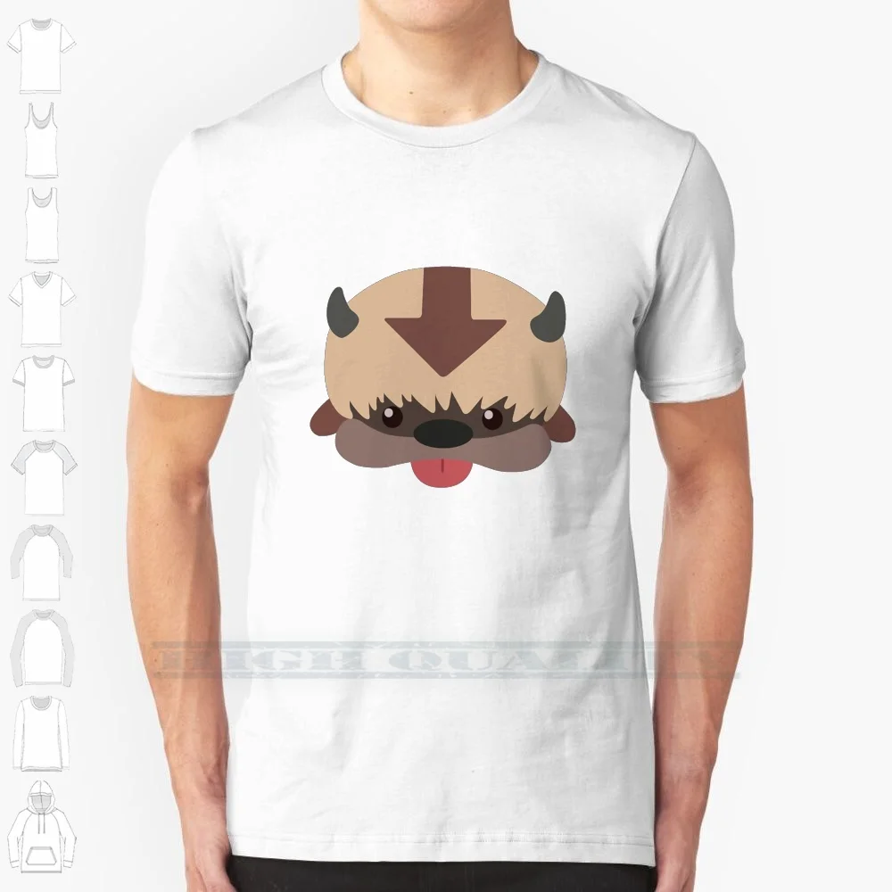 Yip Yip Appa Tshirt 100% Cotton T Shirt Appa The Last Airbender Yipyip Aang Sokka Bison Flying Katara Zuko Nickolodean Flight