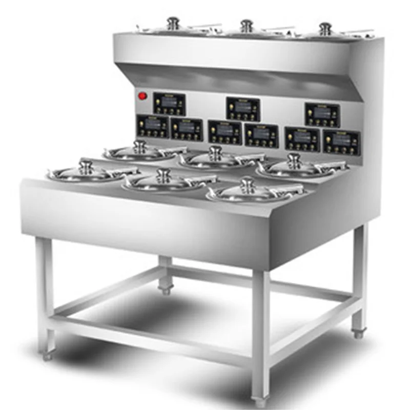 หม้อหุงข้าวเตาไฟฟ้า Claypot หม้อข้าวโจ๊กที่มีรูพรุนความเร็วคู่ 6-Hole ทำอาหาร machine220v/380 V