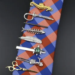 Clip de Metal para corbata para hombre, herramienta de forma de Animal de acero inoxidable cromado brillante, cierre para corbata, boda, negocios, accesorios de diseño de lujo