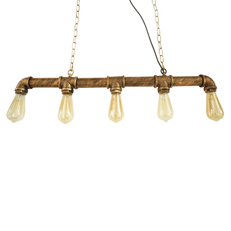5 Heads Steam Punk Retro Loft Pendant Lamp For Kitchen Bar Cafe Restaurant Vintage Chandeliers Iron Rustic Hanging Light Fixture