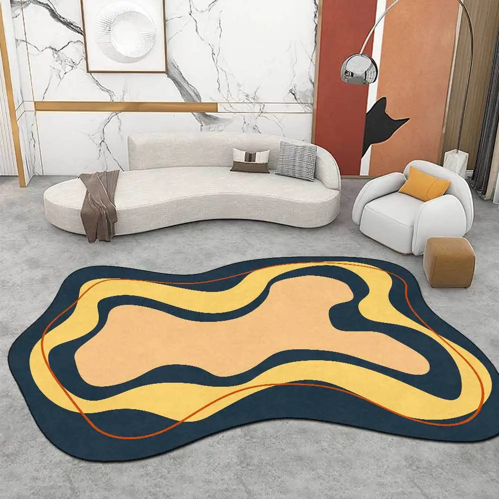 

Nordic Style Fashion Living Room Area Rugs Geometric Shaped Irregular Home Decor Carpet Bedroom Bedside Sofa Non-Slip Floor Mat