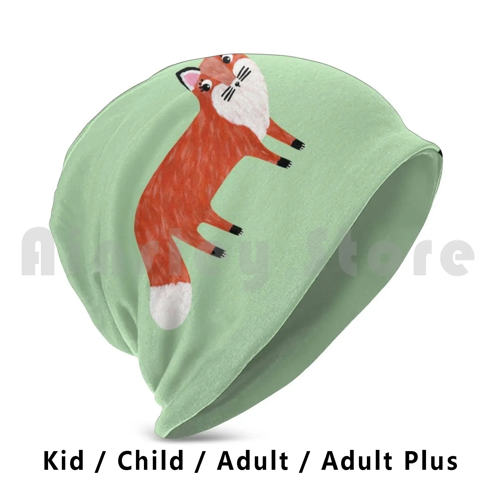 Red Fox Beanies Knit Hat Hip Hop Fox Painted Red Fox Fox Foxes Fox Home Foxy Fox Illustration Cunning Fox Sly