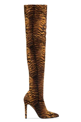 2021 tacchi alti stivali sopra il ginocchio donna Sexy Leopard Stretch coscia alta donna autunno inverno stivali lunghi scarpe Cuissardes