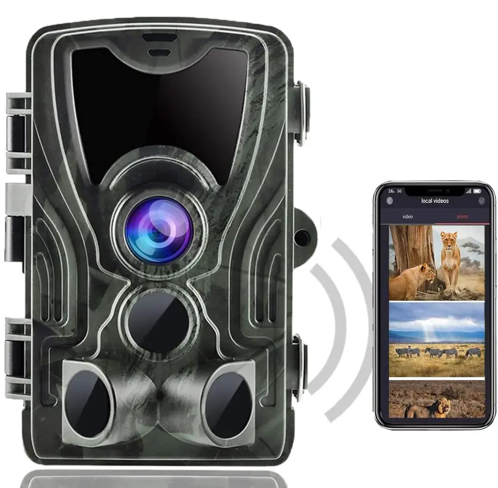 

APP Bluetooth Live Show WIFI Trail Camera Live Stream Hunting Cameras WIFI801B 24MP 1296P Night Vision Wildlife Surveillance