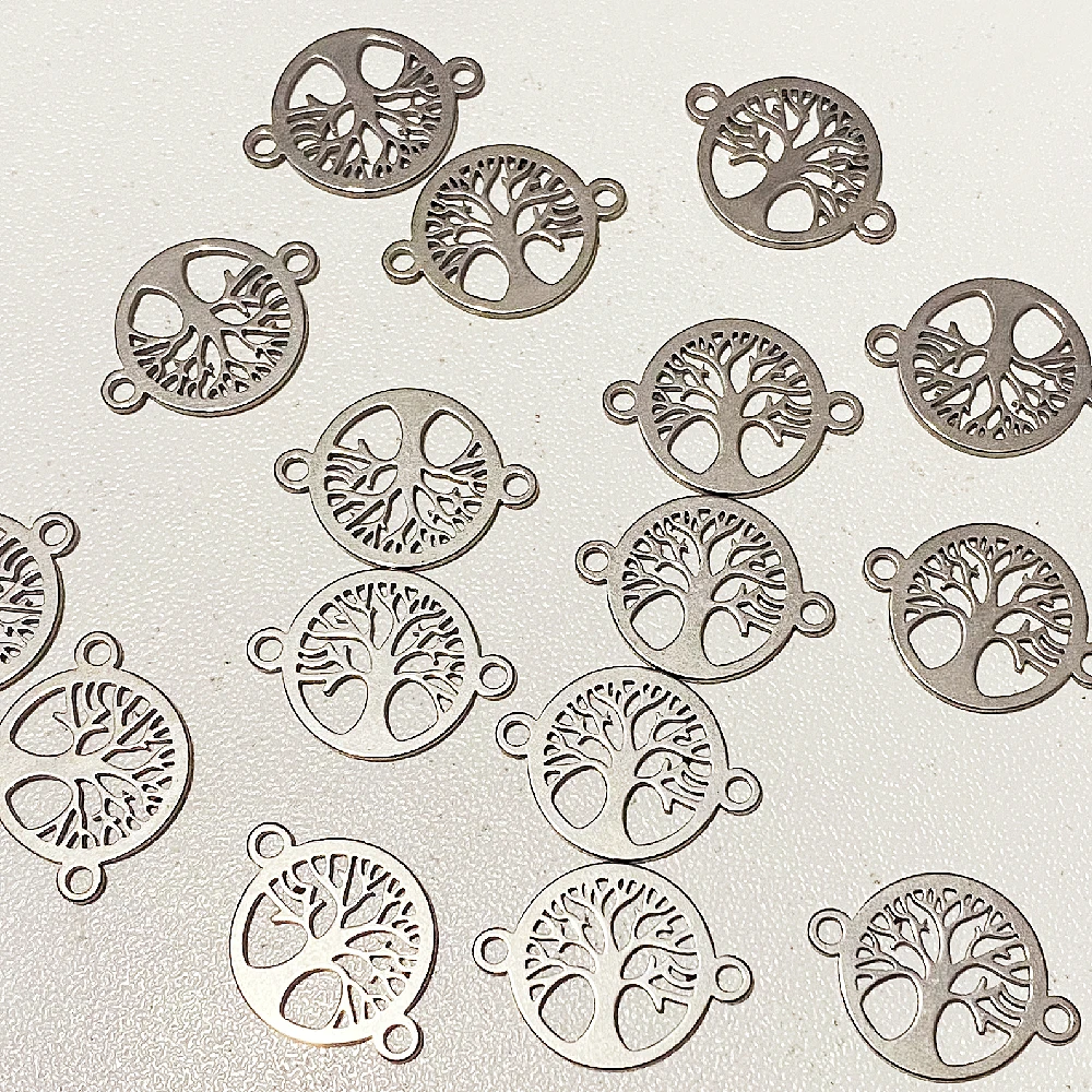 10pcs 14*20mm Tree Shape Connector Stainless Steel Fit Bracelet Tree Connectors Jewelry Handmade Diy Jewelry Making Use