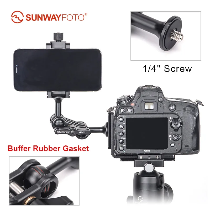 SUNWAYFOTO GA-02/03 Magic Arm Mount 1/4