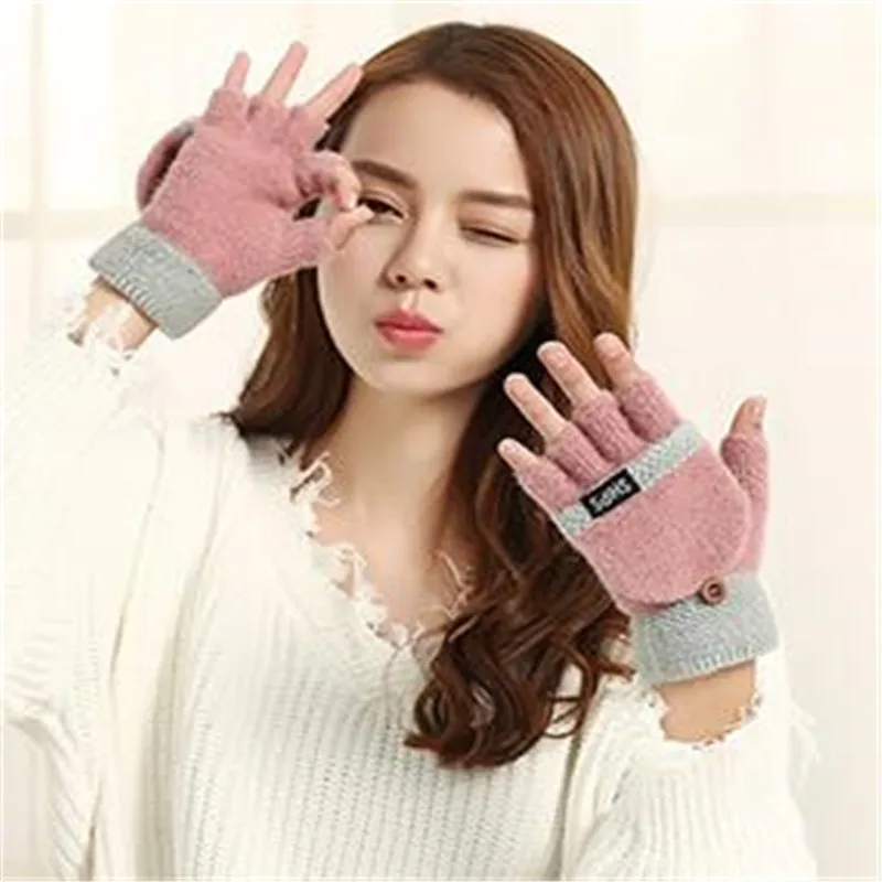 Ms octagon flower in winter to keep warm snow Christmas gloves knitting wool gloves   jt-31