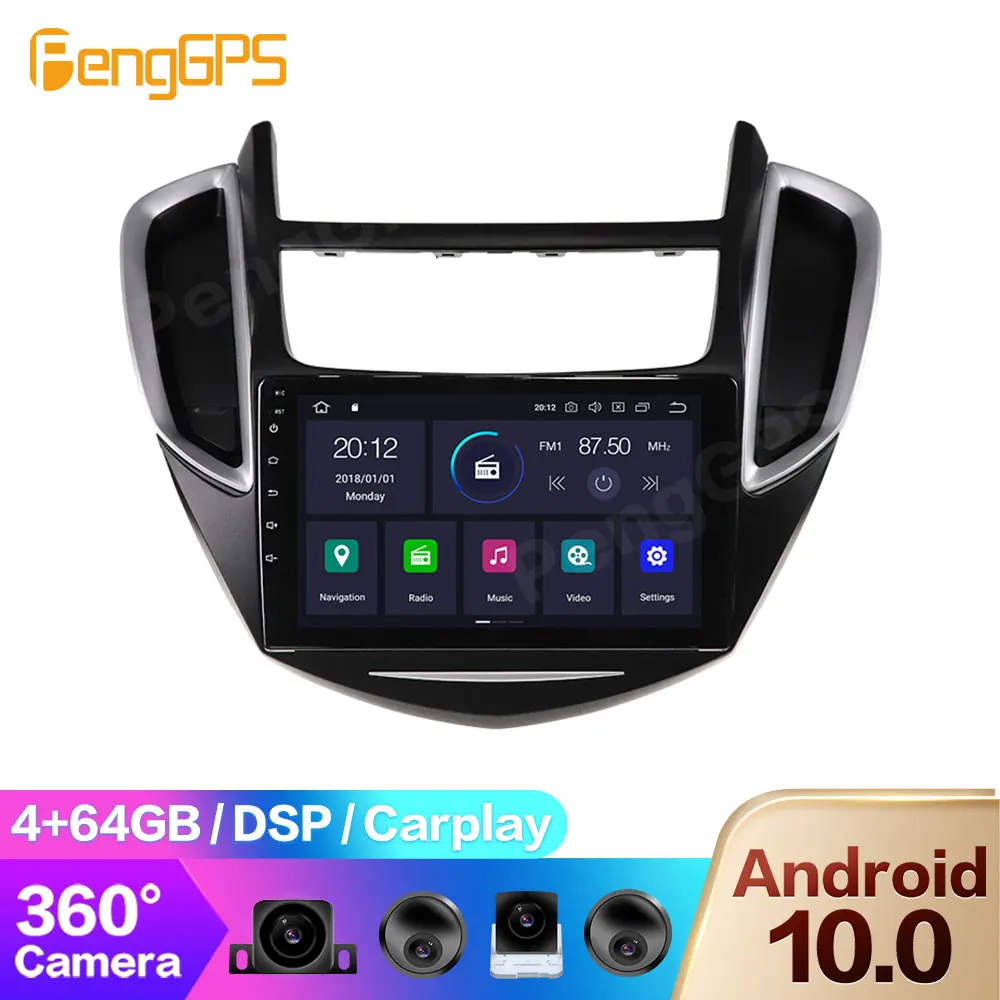 For Chevrolet Trax Tracker 2013-2018 Android Radio Multimedia DVD Player 360 Panorama Camera GPS Navigation Car Stereo 2 Din