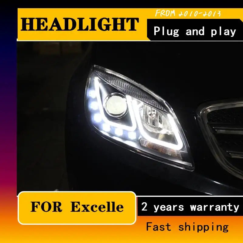 สำหรับ Buick Excelle GT ไฟหน้า2010-2013สำหรับ Excelle GT Led ไฟหน้า Led Drl โคมไฟ H7 Hid Bi-Xenon เลนส์