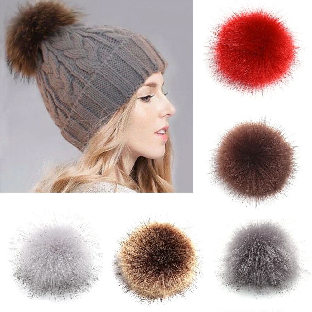 12cm Fake Fur Hair Fluffy Pompom Ball Pendant Hat Bag Shoes Fake Fur Hair Fluffy Pompom Ball Pendant Hat Bag DIY Accessories